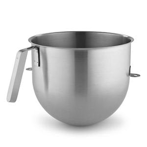 KitchenAid 8Qt Commercial NSF Certified Polished Stainless Steel Bowl with J Hook Handle